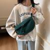 Corduroy Chest Bag Women's Underarm Bag Shoulder Bag Commuter Crossbody Bag