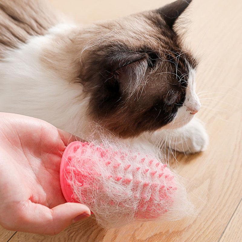 Pet Cat Hair Removal Massage Comb Cats Scratching Rubbing Brush Kitten Grooming Self Cleaning Wall Corner Cat Scratcher Combs