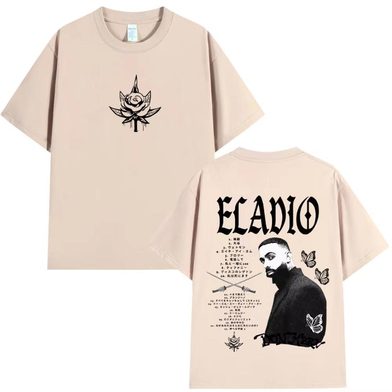 Eladio Carrion Don Kbrn 2025 Album Merch Tshirts Unisex Unisex Clothing Fashion Hip Hop T Shirts Casual Cotton Short Sleeve Tshirt