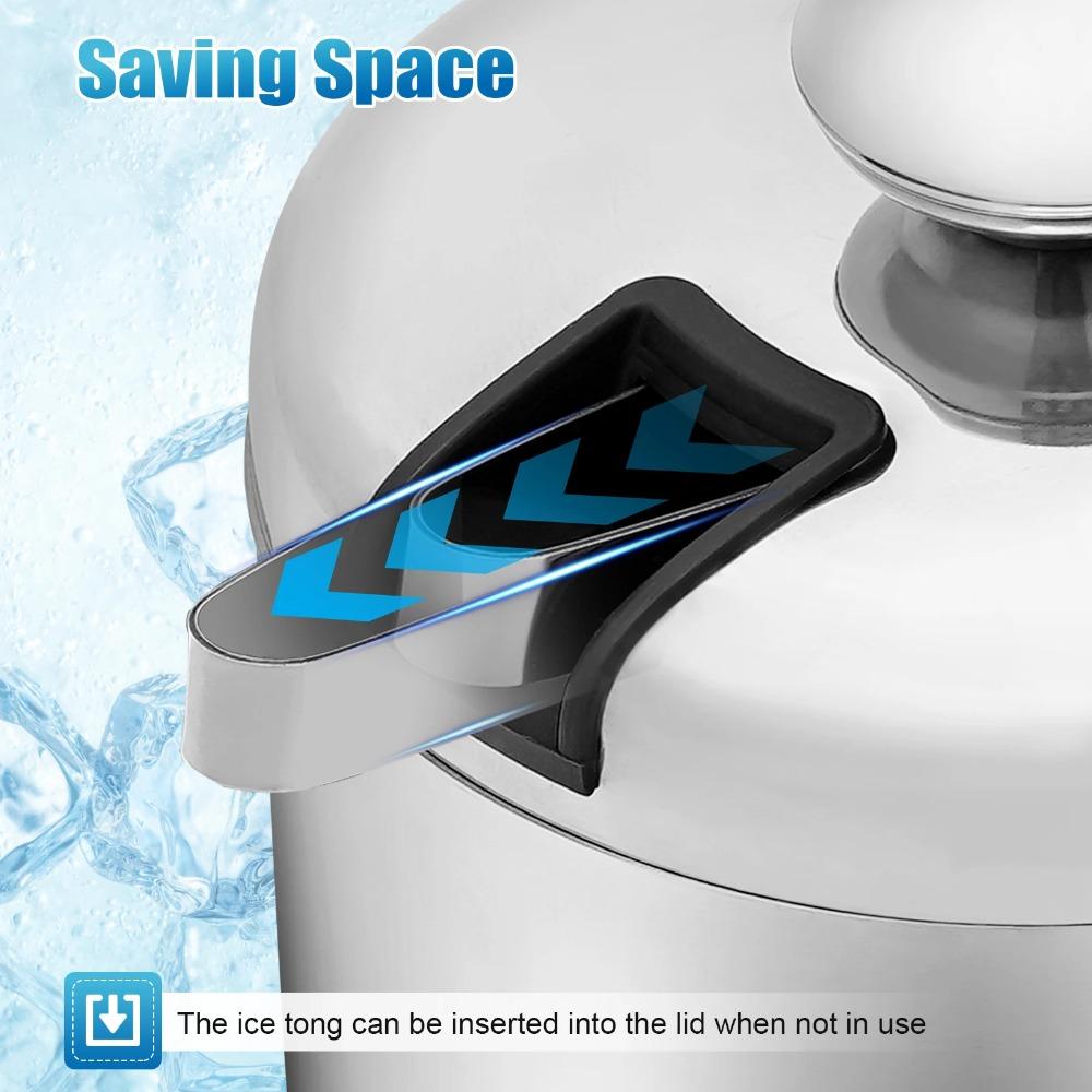 304 Stainless Steel Bar Insulated Ice Bucket 3.0/1.3 L Drink Chilling Barrel  KTV