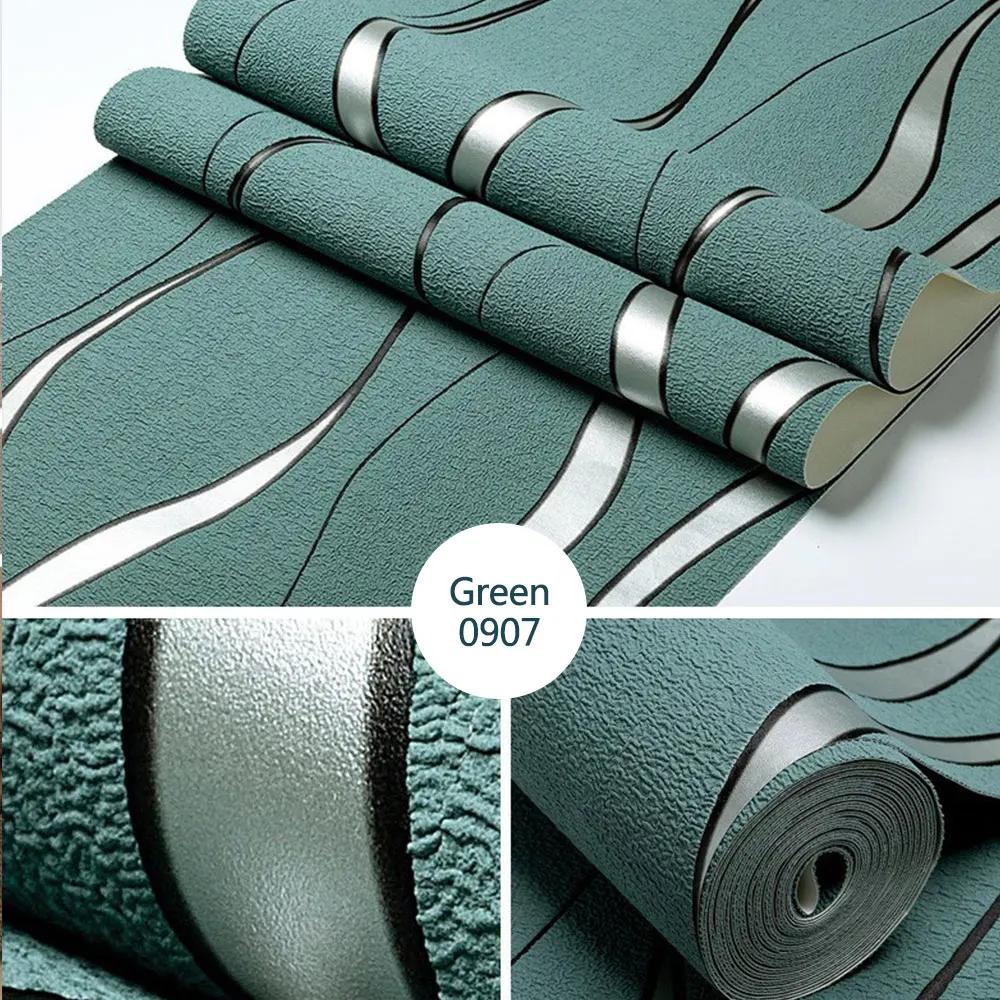 

9,5 метров Обои из нетканого материала с узором «водная волна», Имитация изогнутой оленьей кожи, Высококачественные обои для домашнего декора 3D 9.5mx53cm