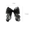 Fashion Solid Color Women Lace Hairclip Black White Bow Hair Barrettes Girl Gentle Fashion Ponytail Hairpin Accessories