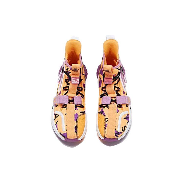 Anta Dragon Ball Super X  Master Roshi High-Top Basketball Shoes Men Sneakers Orange Yellow 112011619-8