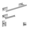 18-Piece Stainless Steel Bathroom Set: Towel Bars, Tissue Holder, Hooks, and Accessories