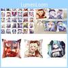 Genshin Impact Cartoon Cushion Cover Soft Polyester Peachskin Pillow Case For Home Decor