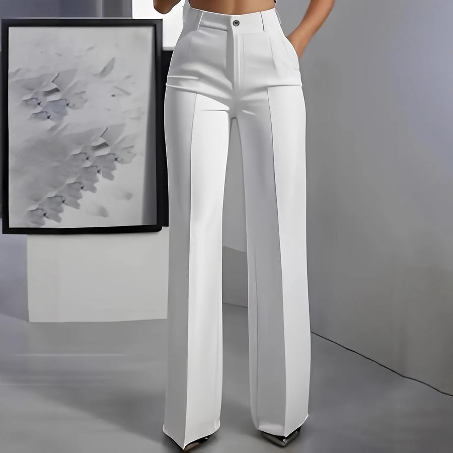 Women's Pants New High Waist Dropped Waist Straight Leg Simple Business Casual Trousers for Women Wide Leg