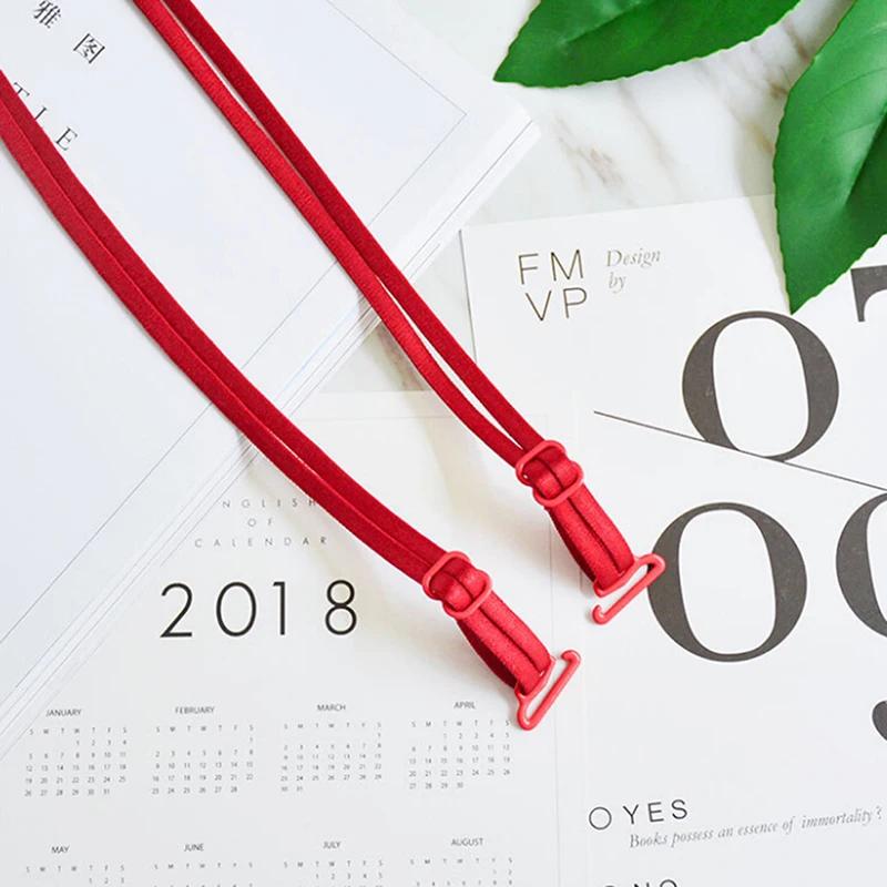 

Женский регулируемый плечевой ремень с двумя плечами, 2 шт., черный эластичный ремень для бюстгальтера, разноцветное нижнее белье 1Pair