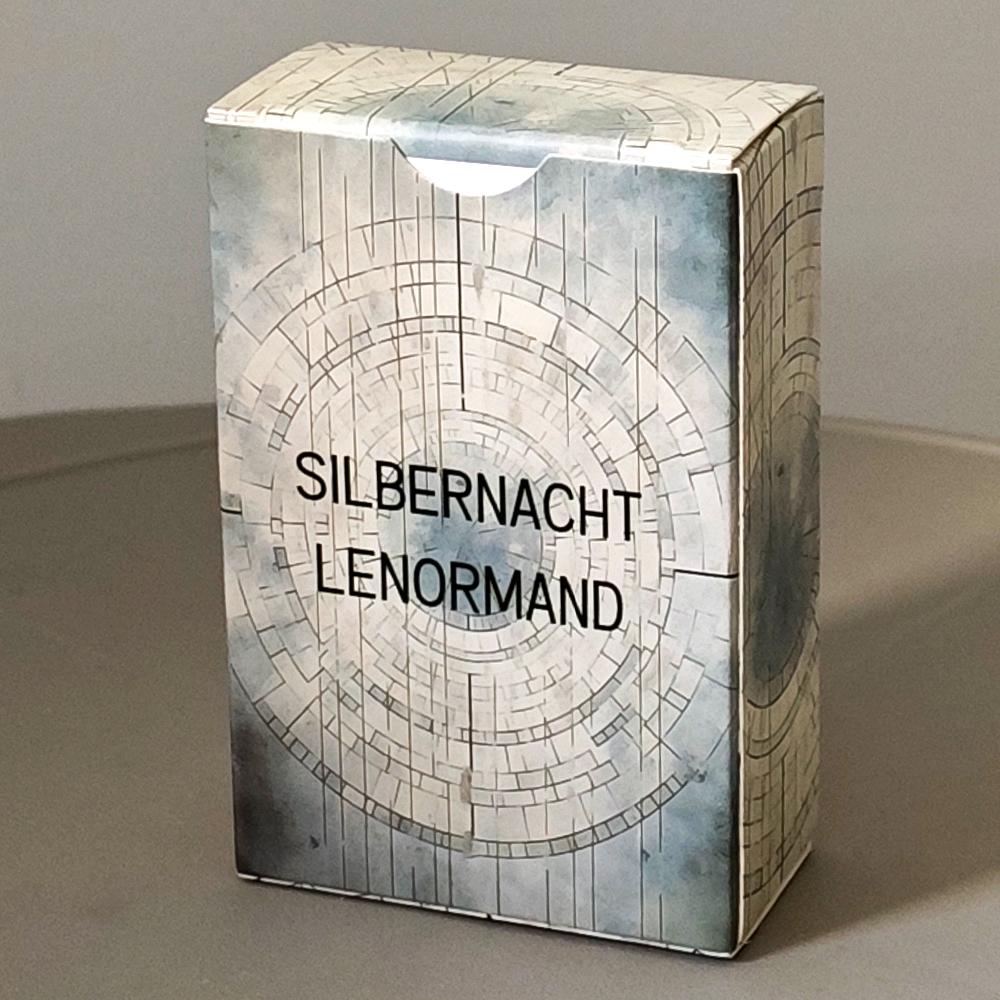 Carte Lenormand Silbernacht, 9*6cm 76 Pezzi Carte per Divinazione Stile Pittura a Olio Vintage Doppia Embossatura Dimensioni Portatili