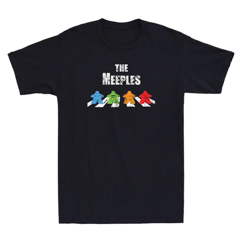 Men s and Women s T-shirts The Meeples Board Game Addict Funny Graphic Vintage XXXXL