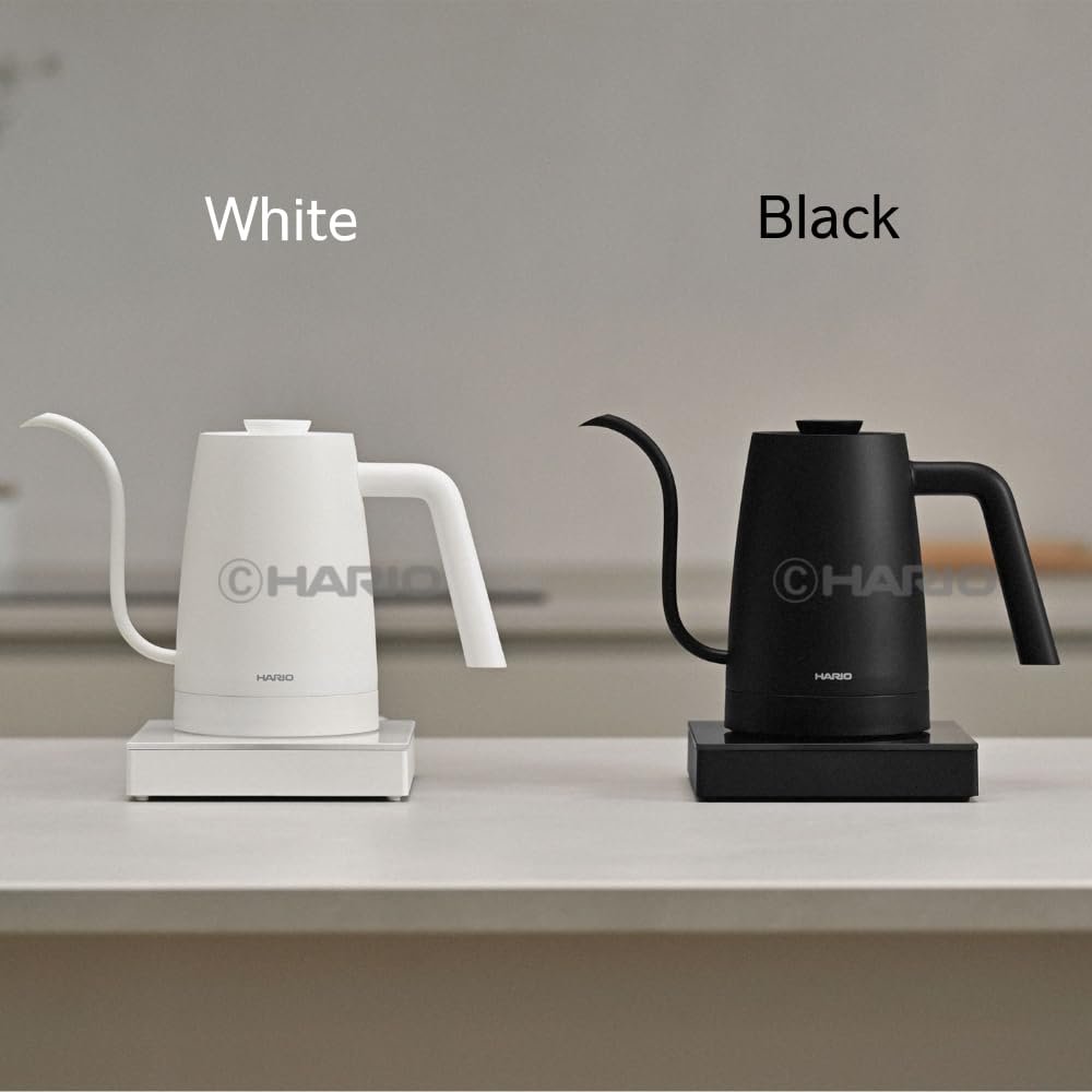 HARIO Electric Kettle Temperature Lightweight Maximum Capacity Coffee Coffee Laila, Control, Keep-Warm Function, Design, 800mL, Black, Drip, Kettle,