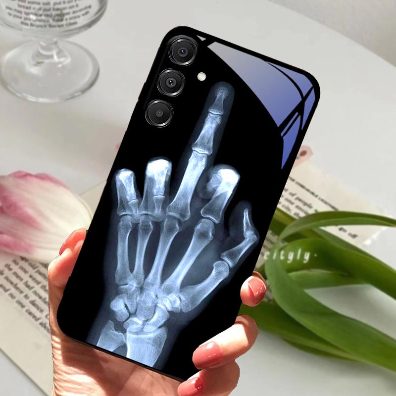 For Samsung A26 5G Case Hard PC Tempered Glass Phone Cover For Samsung Galaxy A36 A56 5G Fashion Animal Glass Protector Cases