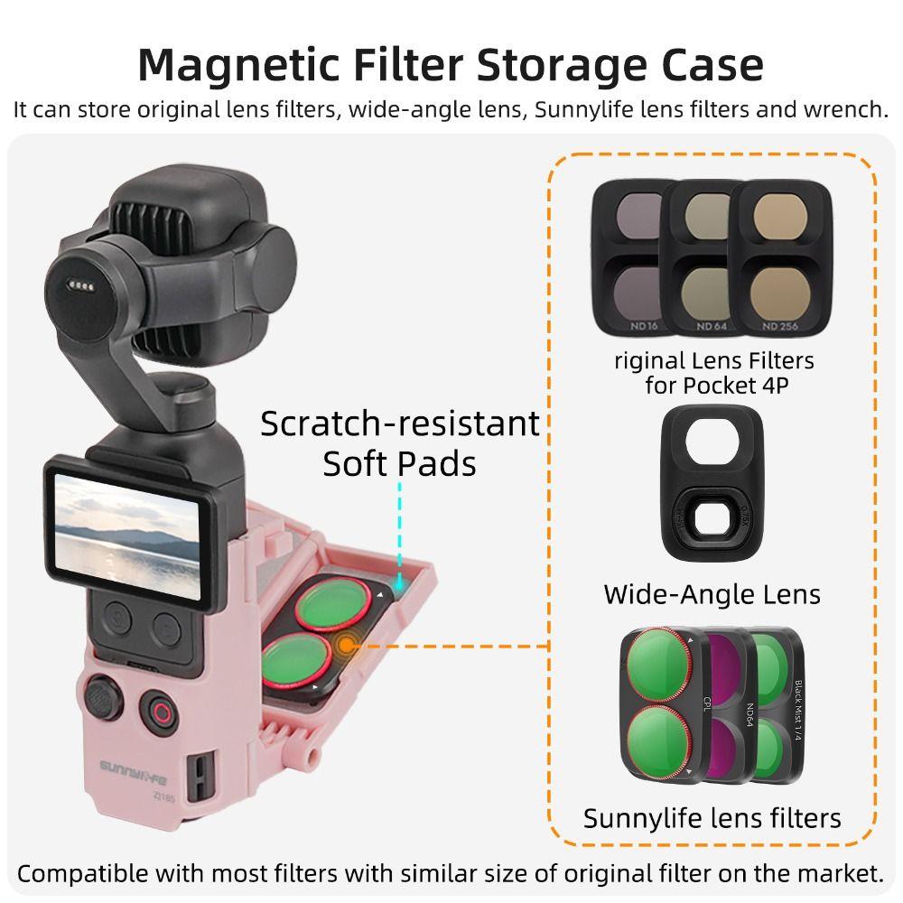Adjustable Magnetic Mount Base Mount Adapter for DJI Osmo Pocket 4P/4/3 Gimbal Camera Accessories