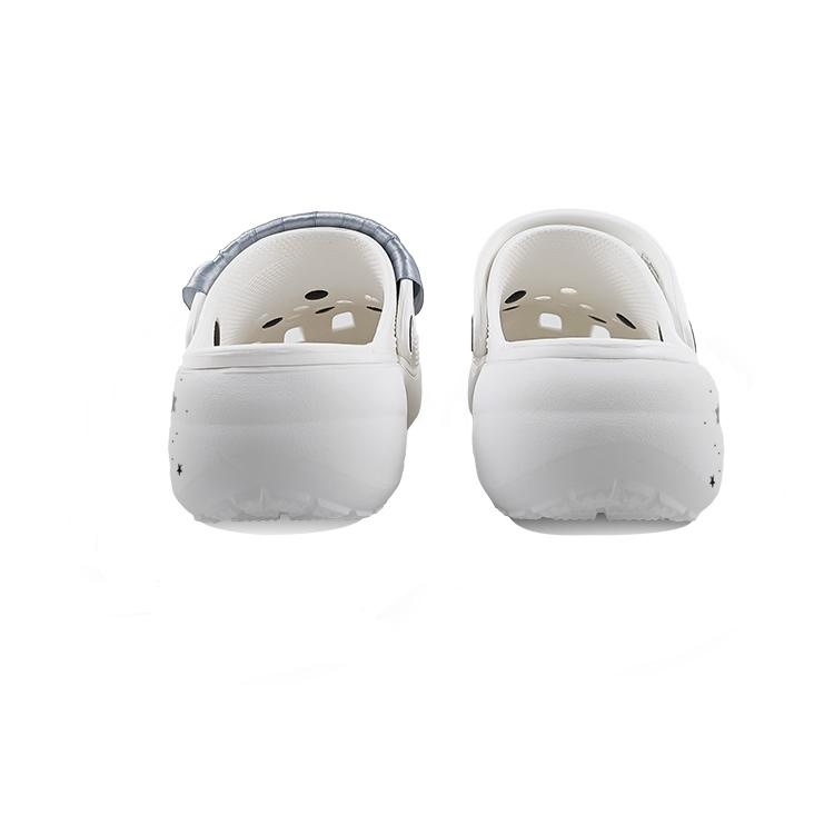 Crocs Classic Platform Clog EVA Starburst Punk Classic Cloud Retro Girly Cute Gradient Hand-Painted Clogs Women's White