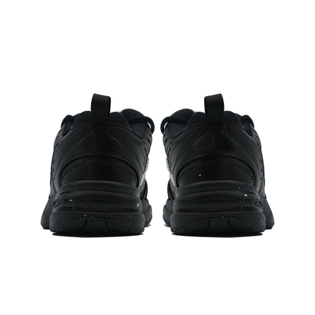 Nike Air Monarch 4 Slip Resistant Abrasion Resistant Low top Chunky Sneakers Unisex Black White 415445-001(Team140-S-BOX)
