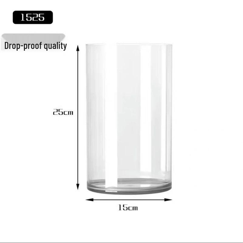 Acrylic Anti-Drop Transparent Vase for Lucky Bamboo Flower Arrangement – High-End Light Luxury Design
