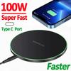100W Fast Wireless Charger Pad For iPhone Samsung Galaxy S23 Xiaomi Wireless Charging Station Chargers