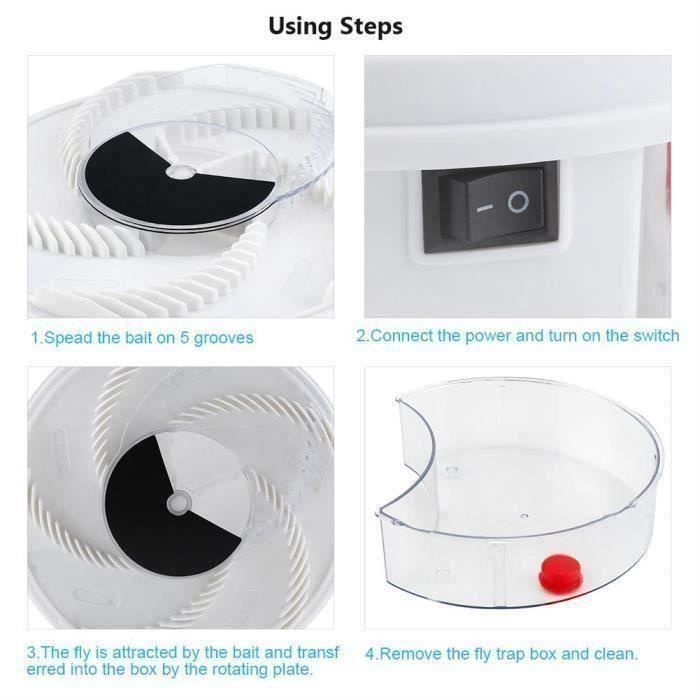 Dispositif électrique de piège à mouche muet automatique de rotation avec le câble d'USB de nourriture de piégeage-CY G019A JET1618