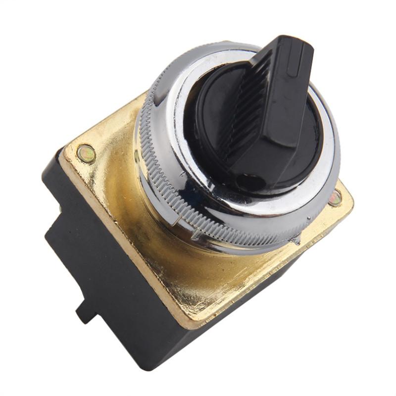 Comutator selector de 30 mm HKA2-3 DPST 1NO+1NC Comutator rotativ cu blocare 3P 380V 6A 220V 8A 127V 10A