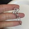 1Pair Niche Design Lazy Ear Bone Clip Streamer Bow Ear Clip Earrings Can Be Worn Without Ear Piercings