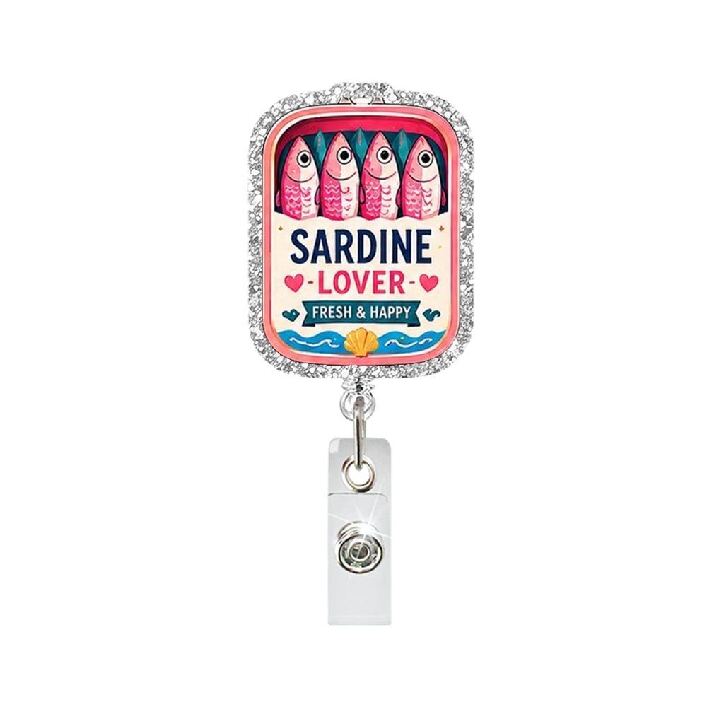 360° Swivel Retractable ID Card Holder Glitter Acrylic Badge Reel Nurse Badge Reel Hospitals