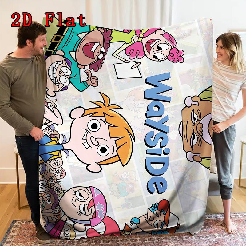 roadside school 2D Flat Pattern Flannel Blanket High quality All Seasons Warmth and Comfort Perfect for Christmas Gifts.DMT0925159
