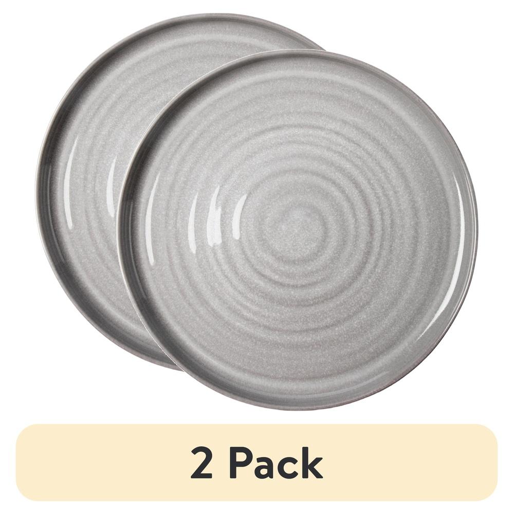 

(2 pack -Collins Grey Stoneware Round Salad Plate United States