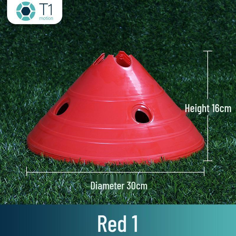 Football Training Disc with Enlarged Logo and Cone Holes - Small Hurdle Marker