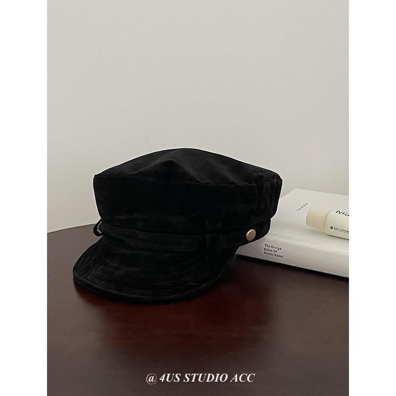 

Ретро Британский Стиль Шляпа Газетчика для Женщин Осенью и Зимой Новая Высококачественная Замшевая Восьмиугольная Шляпа, Подчеркивающая Лицо и Модная Шляпа Художника M（56-58cm）