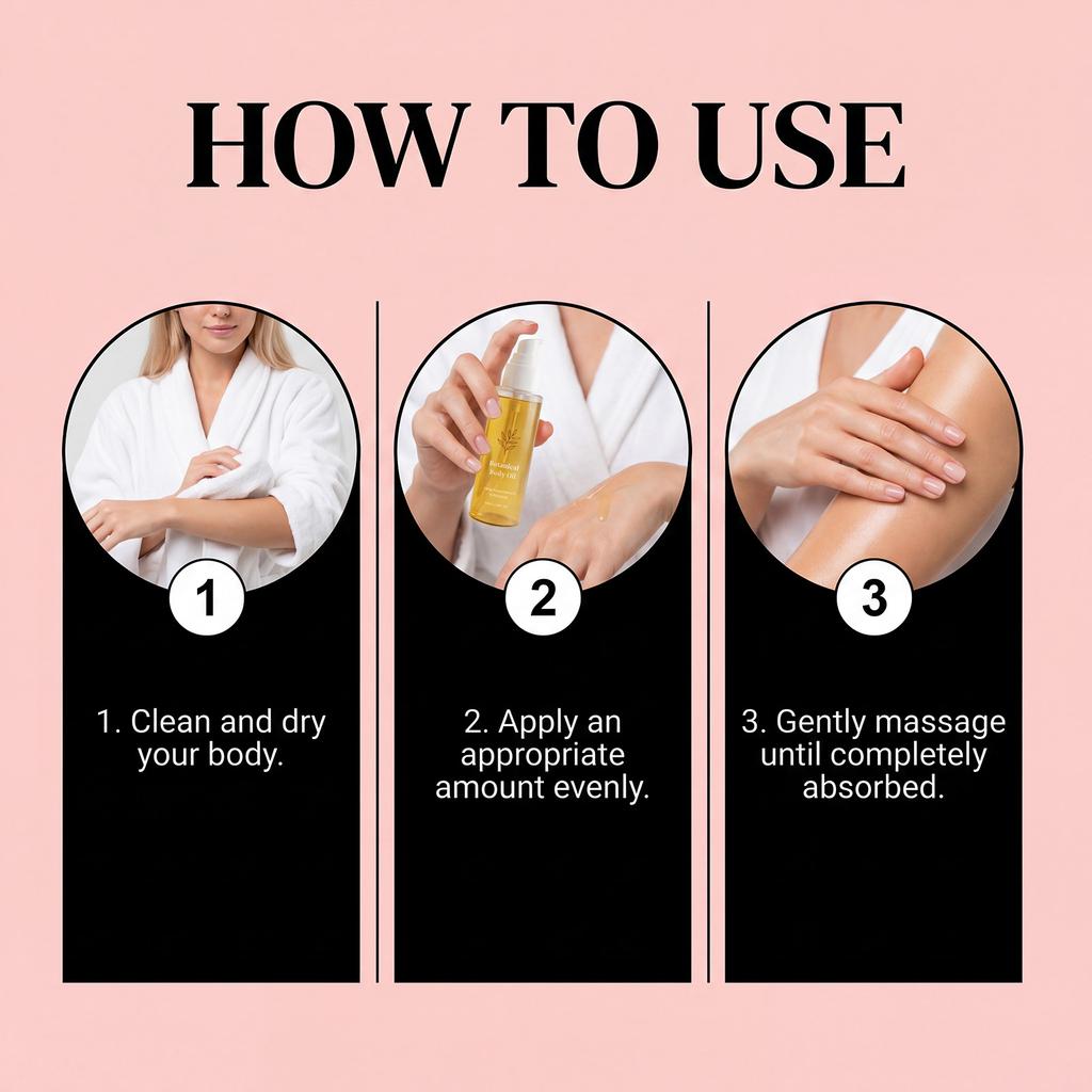 Organic Botanical Body Oil Smoother Skin Deep Hydrating Skin Barrier Improve Seasonal Skin Dryness Fast-Absorb Body Massage Oil