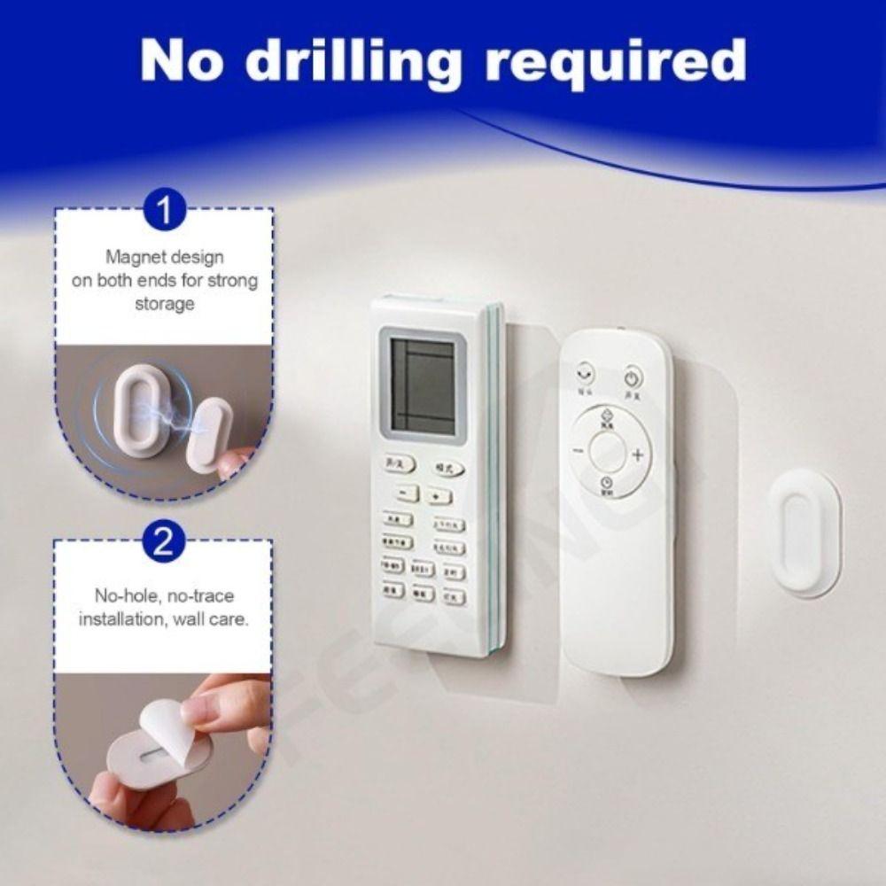 Traceless Magnetic Control Holder Wall-mounted Magnetic Sticker Hook Remote Control Organizers