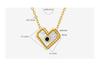 Elegant Heart Pendant Necklace with White Mother-of-Pearl and Zircon, Perfect Gift for Girlfriend or Best Friend, Internet Celebrity Style Jewelry.