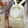 Schoolbag1011 New Schoolbag Female Korean Ins Polka Dot Girl Lace High Value Large Capacity Junior High School Backpack