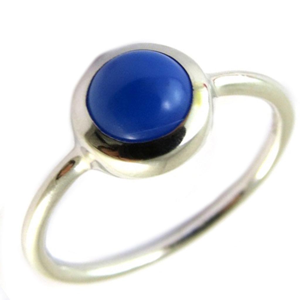 Stříbrný prsten 'Princess Opal' stříbrně modrý (rhodiovaný)