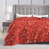 Red Dancing Elmo Pattern Sesame Street Wool Blankets  Novelty Throw Blankets for  Sofa Bedding Lounge 125*100cm Bedspread