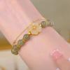 Guofeng Jade Rabbit bracelet adjustable fringe bracelet niche design promising future imitation jade bracelet Qixi Festival gift