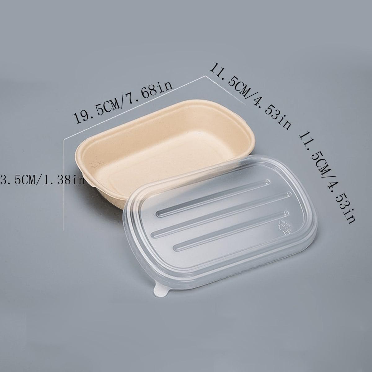 

20 шт. легкая коробка для салата одноразовая целлюлозная упаковочная коробка для свадьбы биоразлагаемая коробка для ланча коробка для еды на вынос фитнес экологичная фастфуд коробка 20pcs хаки