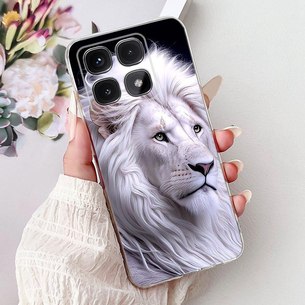 Clear For Xiaomi 14T Case Cover Luxury Cute Cat Fashion Flowers Funny Cool Painted Soft Phone Case 2406APNFAG