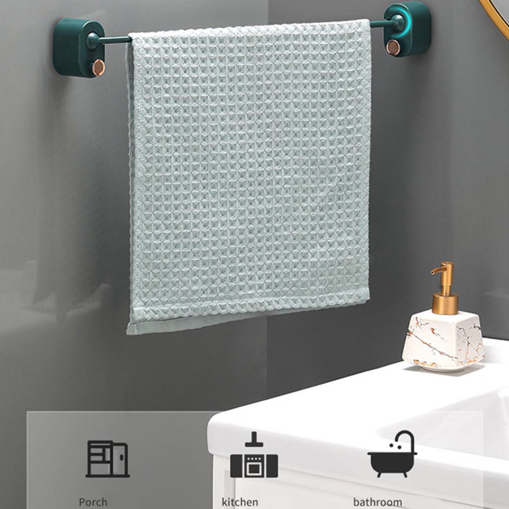 Bathroom Single Towel Rack Perforation Free Wall Mounted Towel Bar Bathroom AccessoryWhite Lengthened