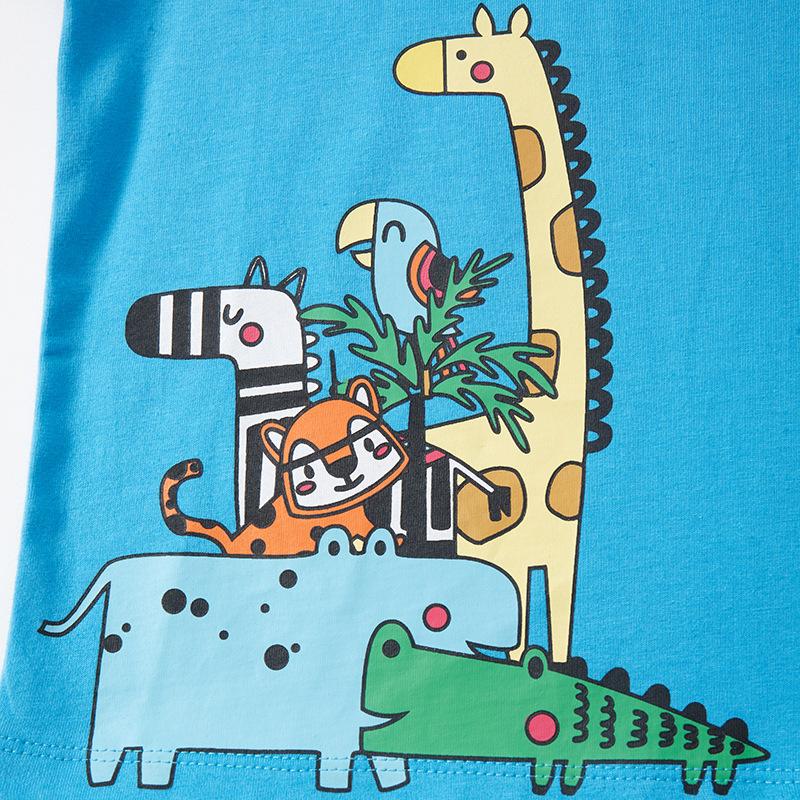 Summer New Children's T-shirt Cotton Boys Short-sleeved Tops Cartoon Cotton T-shirt Children's Clothing