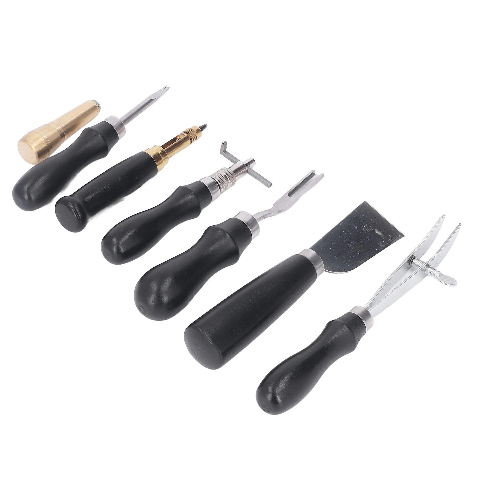 

Инструменты для работы с кожей Нож для кожи Шило Дырокол Игла Ящик для хранения Инструменты для работы с кожей для сумки своими руками