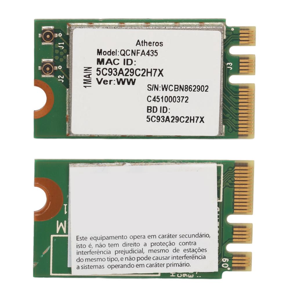 QCNFA435 NGFF M.2 WiFi Card 433Mbps 2.4G 5G Wireless Adapter Card with Bluetooth 4.1