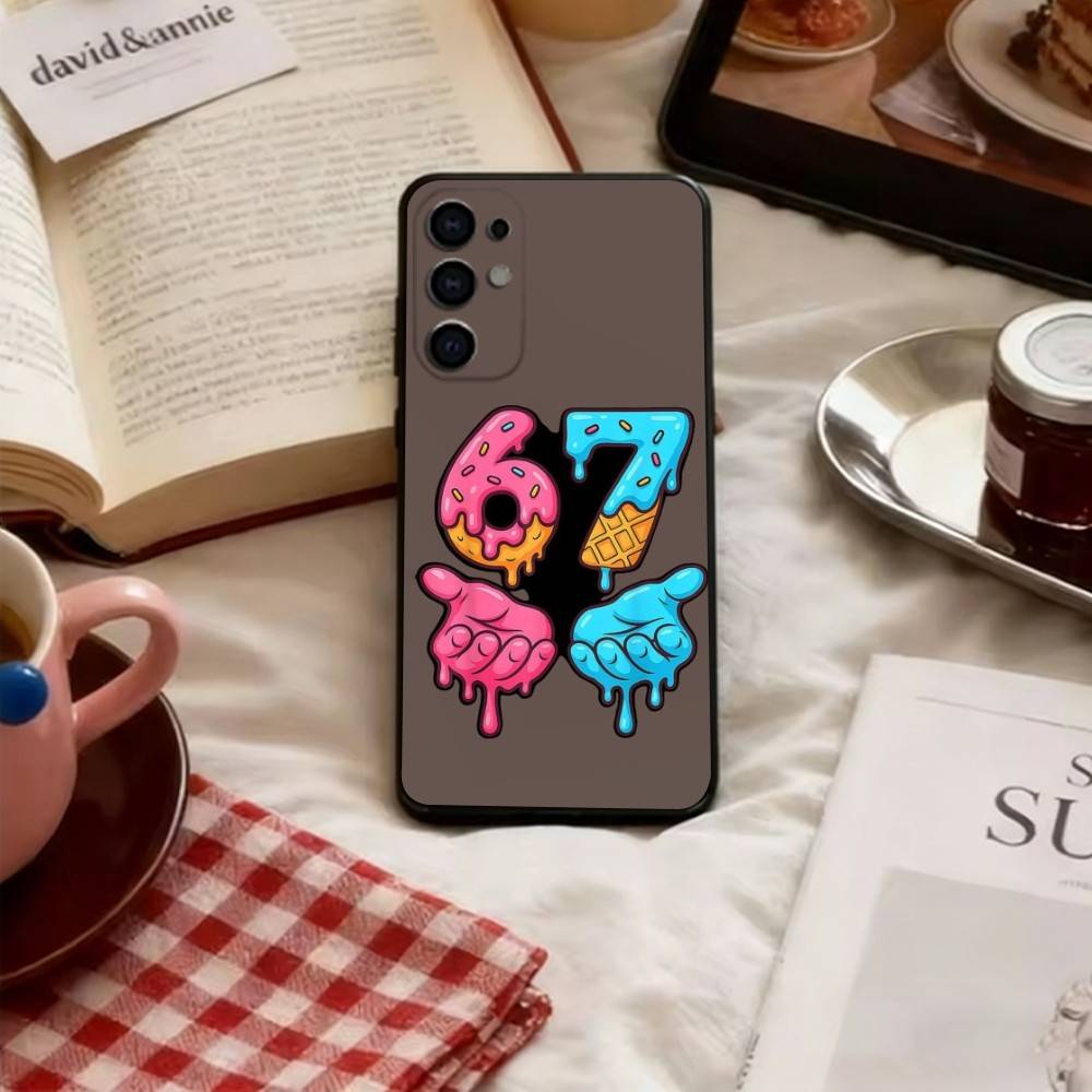 

S-Six S-Seven 67 SS Phone Case For Samsung S25,S24,S21,S22,S23,S30,Ultra,S20,Plus,Fe,Soft Silicone Black Cover Samsung S30plus5G
