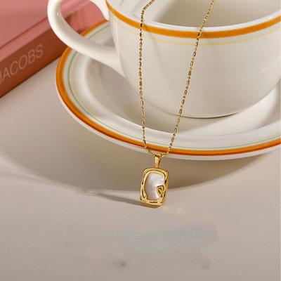 Light Luxury Box Pendant Necklace Good Luck Lucky Clavicle Chain