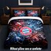Set Biancheria da Letto Design Bayern Monaco 1 Copripiumino + 2 Federe Morbido Traspirante Biancheria da Letto per la Casa