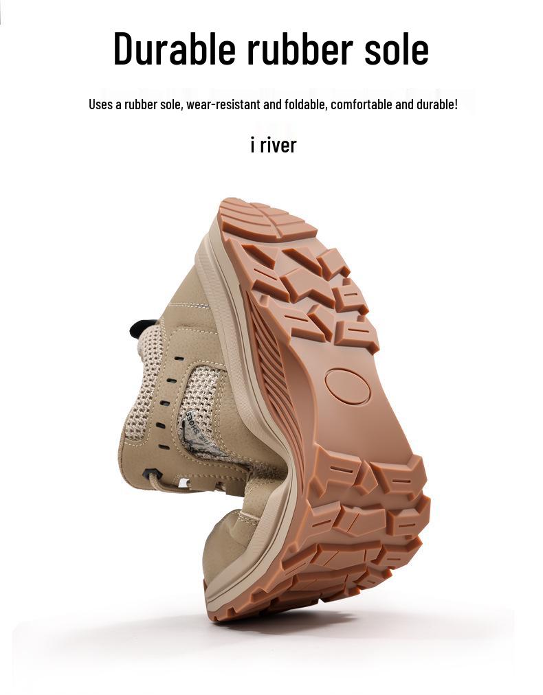 Men's Anti-Smash, Anti-Puncture Work Safety Shoes for Construction and Mines