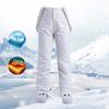 Women's Insulated Bib Overalls Solid Color One-Piece Suspenders Trousers