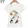 T-shirt Imprimé Chant d'Oiseaux Amoureux Mode Femme T-shirt Design d'Oiseau Drôle Hauts Décontractés T-shirt d'Été T-shirt Hipster Femme