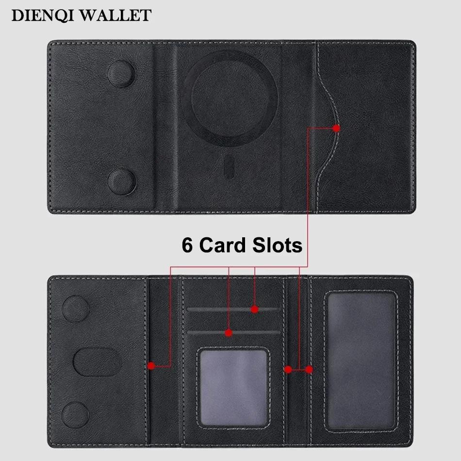 Higth End Magnetic Phone Wallet Leather Card Bag for IPhone 17 16 15 12 13 14 Pro Max Busine Sle Bla Magsafe Card Holder Wallet