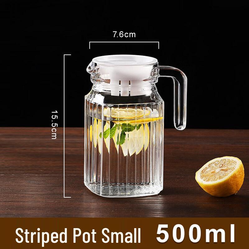 ZISIZ Glass Cold Water Pitcher with Tea Infuser