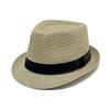 British Jazz Fedora: Solid Color Ribbon, Roll Brim, Unisex Sun Straw Hat